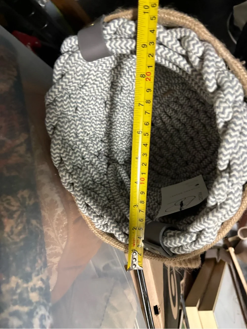Coiled rope basket with handles from Opalhouse